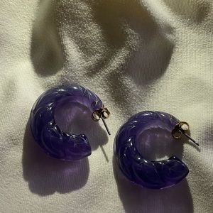 AVON Beautiful Purple vintage earrings